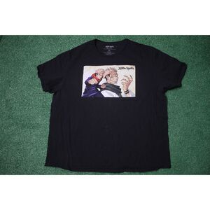 Jujutsu Kaisen Graphic Tee 2XL Black Anime Shirt Yuji Itadori & Sukuna